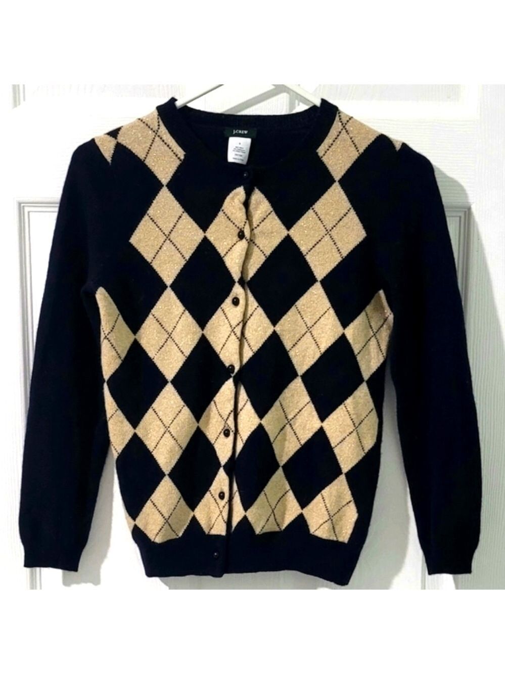J Crew Women's Button-Down Shimmery Wool Cashmere Blend Cardigan Sweater Size S